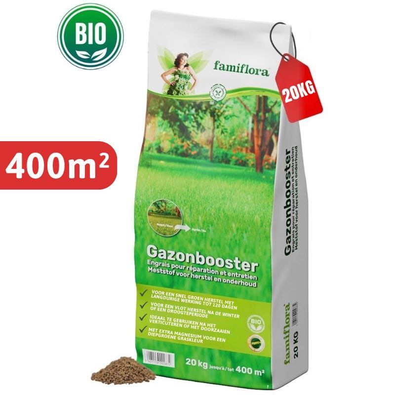 Famiflora engrais gazon 20kg pour 400m² - Booster