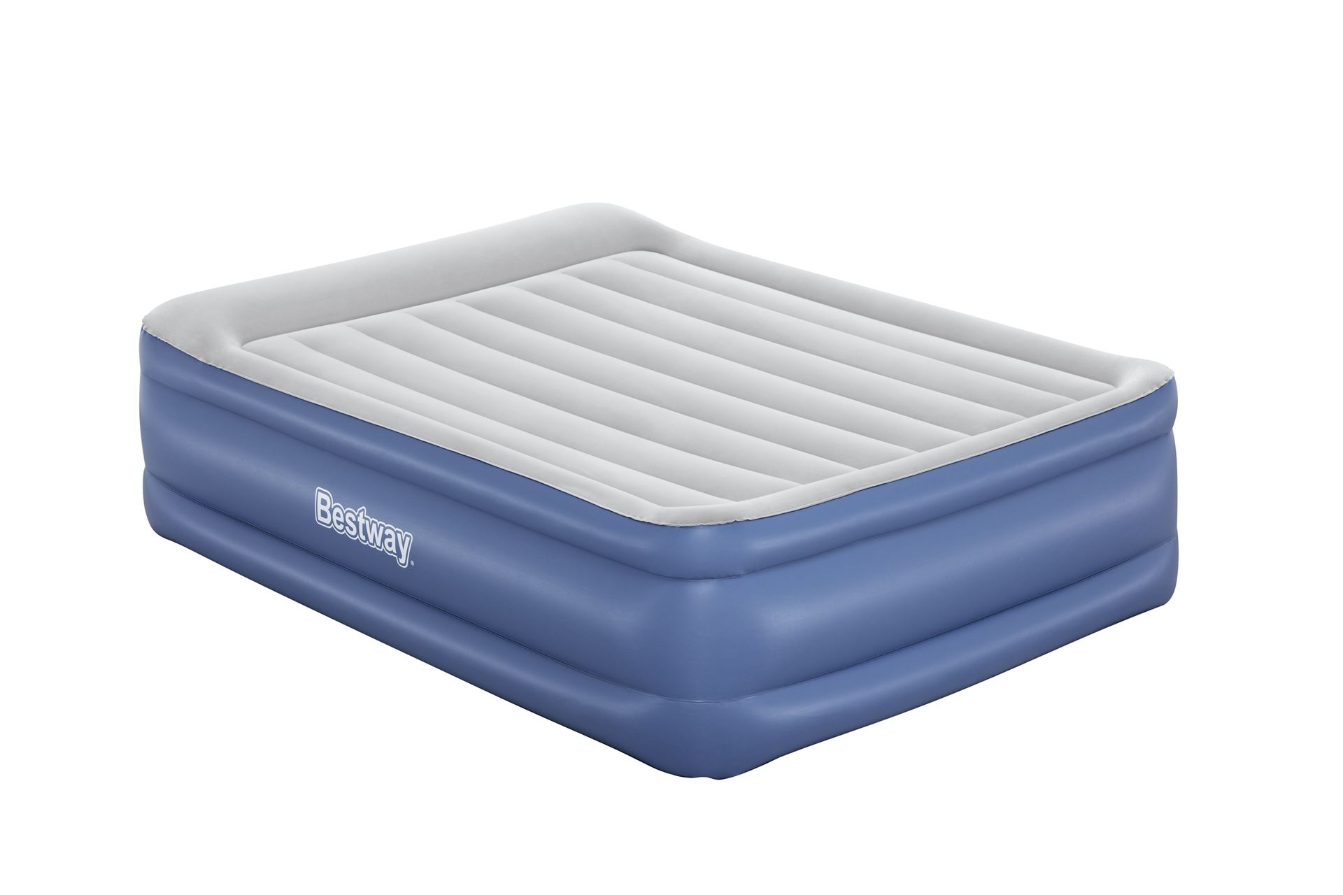 Bestway airbed 'Tritech Queen' - 203x152x56 cm - with built-in pump and deflation valve - Tritech material - Retains its shape Bestway-2-03m-x-1-52m-x-56cm-Tritech-Air-Mattress-Queen-Built-in-AC-Pump