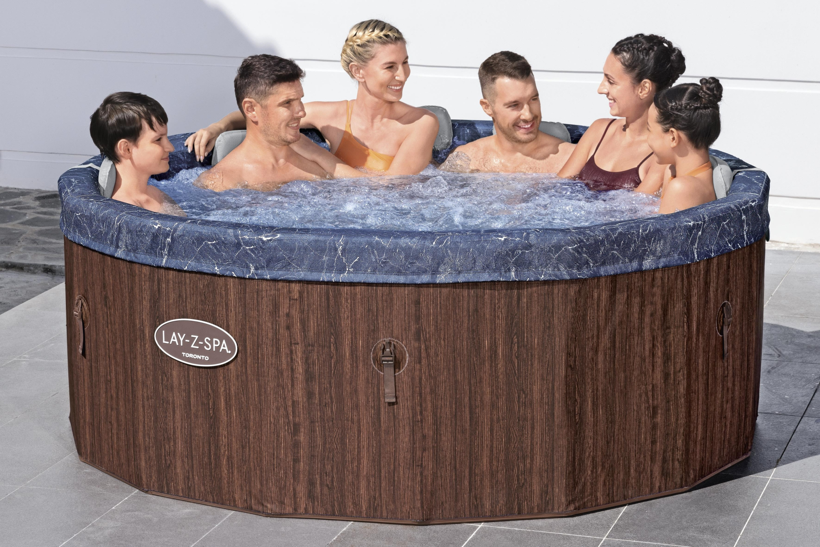 Lay-Z-Spa Toronto 7 personnes - 196x66cm - avec pompe intégrée - ThermaCore UltraFit Smart AirJet