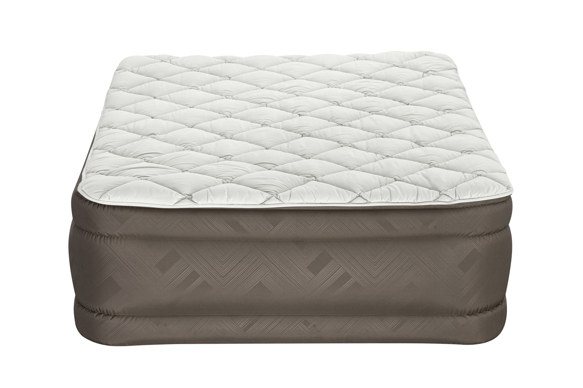 Bestway matelas d'air 'Fortech Queen' - 203x152x51 cm - avec pompe incorporée - brun/gris Bestway-2-03m-x-1-52m-x-51cm-Fortech-Duvet-Top-Air-Mattress-Queen-Built-in-AC-Pump