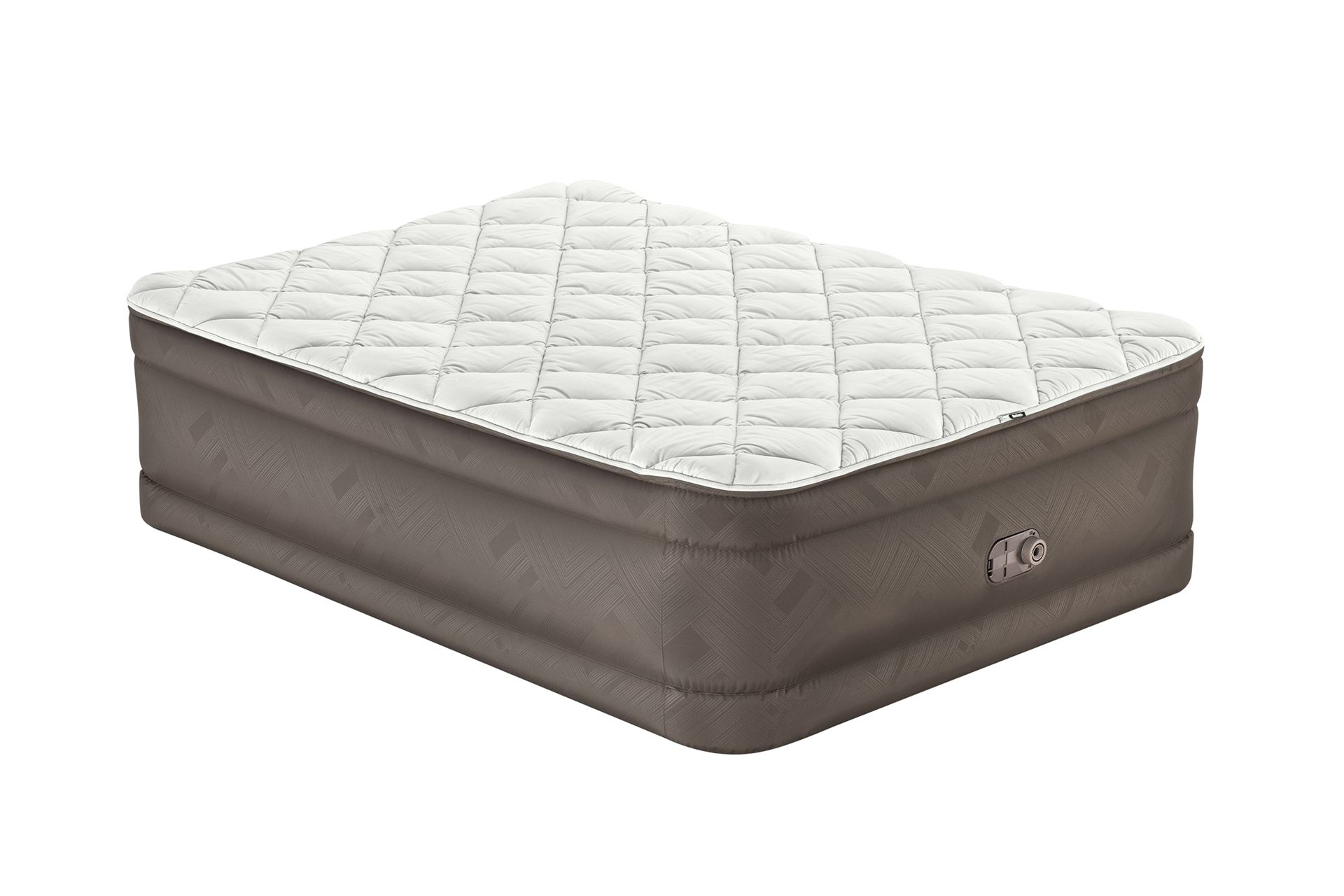 Bestway matelas d'air 'Fortech Queen' - 203x152x51 cm - avec pompe incorporée - brun/gris Bestway-2-03m-x-1-52m-x-51cm-Fortech-Duvet-Top-Air-Mattress-Queen-Built-in-AC-Pump