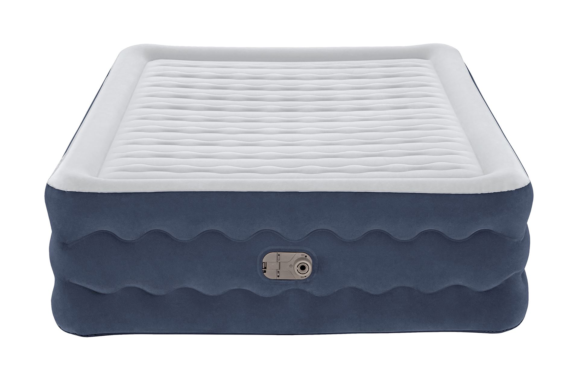 Bestway air bed 'Tritech Queen' - 203x152x51 cm - with side, built-in pump - Luxury design blue/white Bestway-2-03m-x-1-52m-x-51cm-Tritech-Truleisure-Air-Mattress-Queen-Built-in-AC-pump