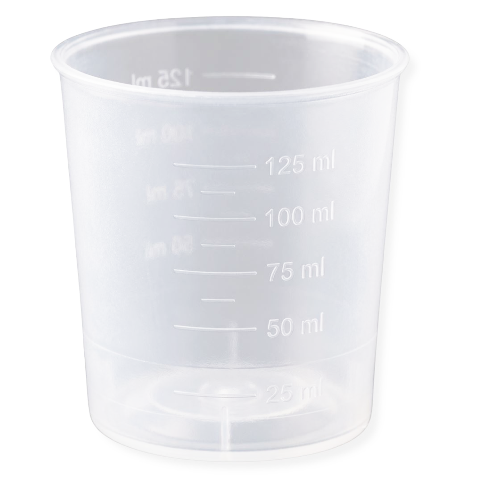 Measuring cup 125ml - transparent measuring cup - clear scale - reusable