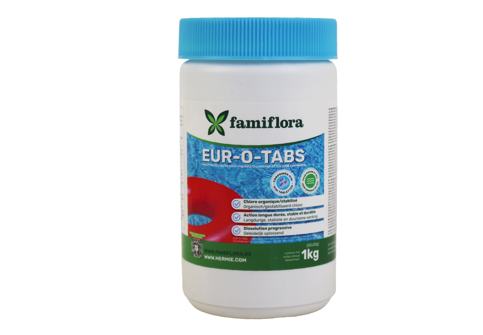 Famiflora Slow-Mini - langwerkend chloor 1kg - kleine tabletten 50 x 20gr