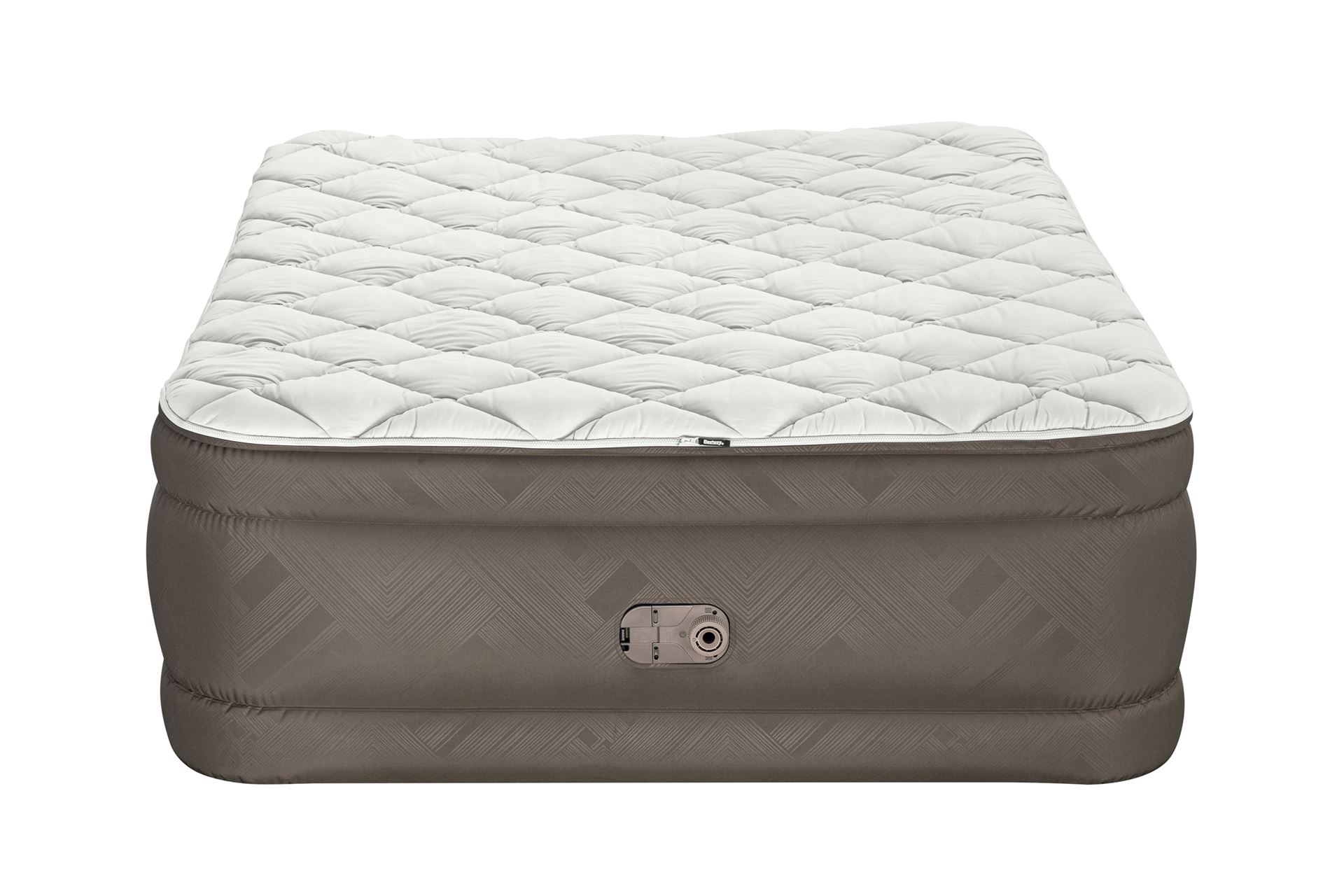 Bestway matelas d'air 'Fortech Queen' - 203x152x51 cm - avec pompe incorporée - brun/gris Bestway-2-03m-x-1-52m-x-51cm-Fortech-Duvet-Top-Air-Mattress-Queen-Built-in-AC-Pump