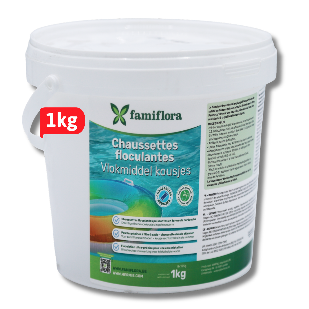 Famiflora Floc-Cart flocculant stockings 1L - 8x (5x25gr)