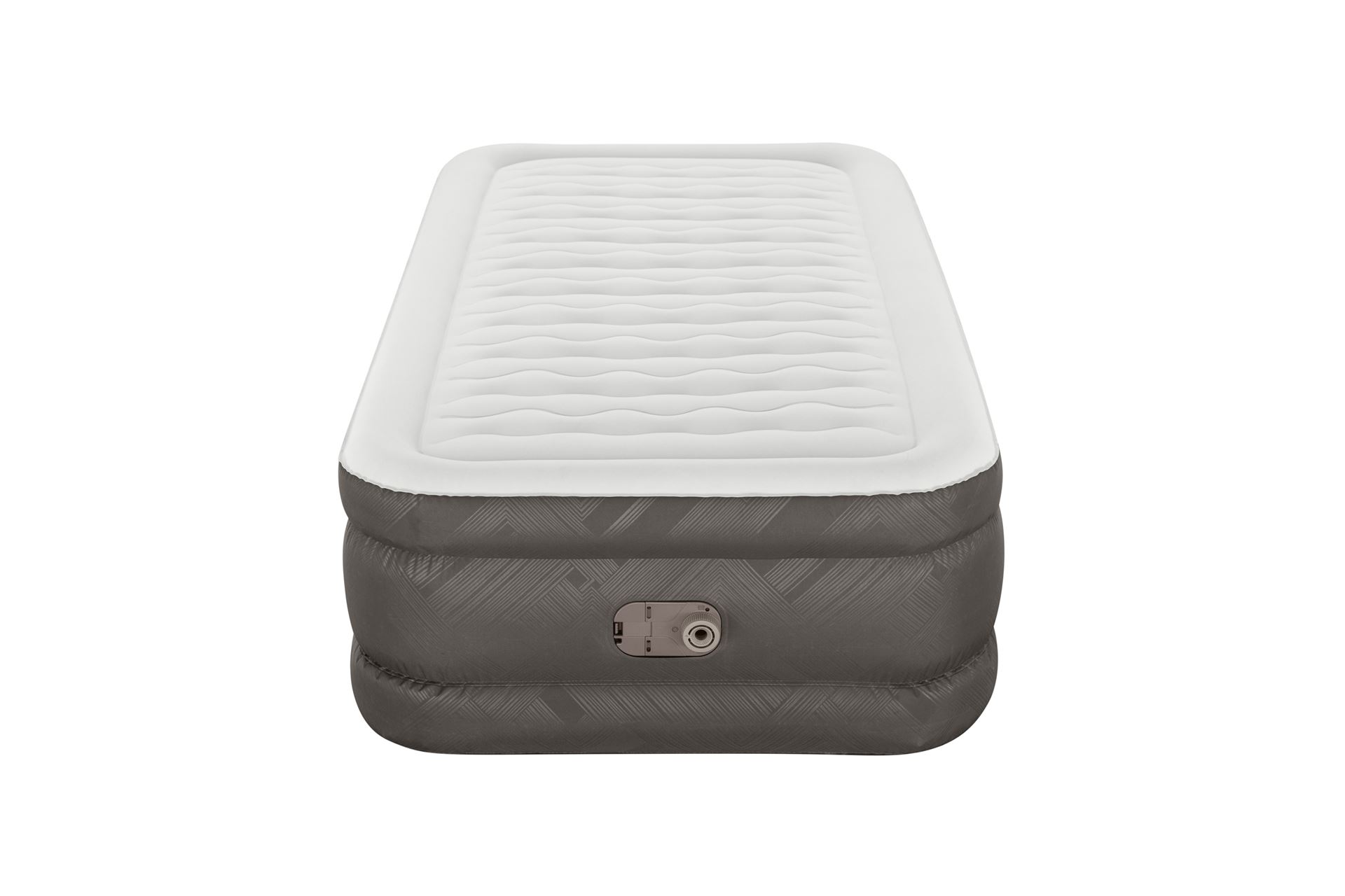 Bestway luchtbed 'Fortech Twin' - 191x97x46 cm - met ingebouwde pomp - bruin/grijs Bestway-1-91m-x-97cm-x-46cm-Fortech-Air-Mattress-Twin-Built-in-AC-pump