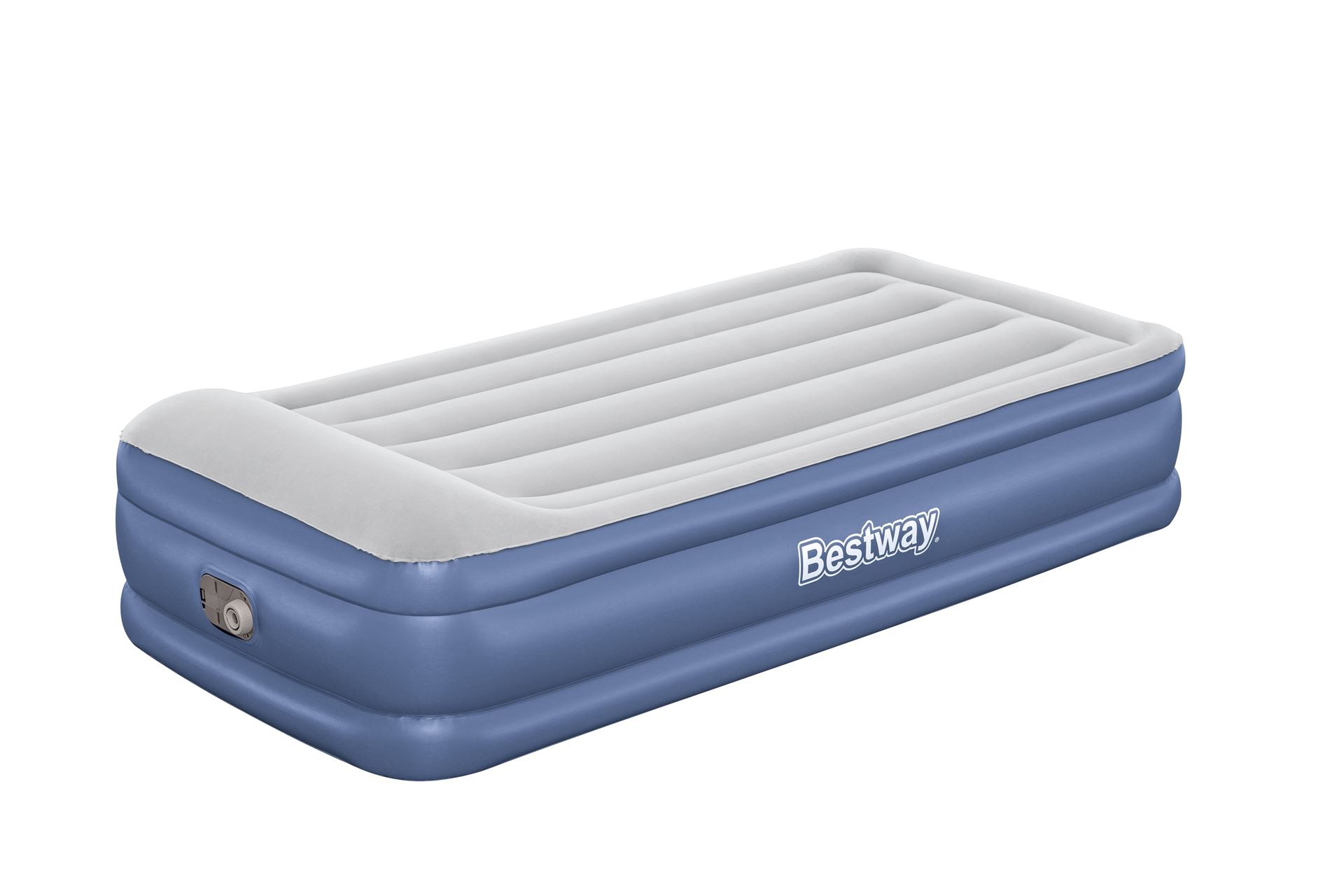 Bestway luchtbed 'Tritech Queen' - 191x97x46 cm - met ingebouwde USB pomp Bestway-1-91m-x-97cm-x-46cm-Tritech-Air-Mattress-Twin-Built-in-AC-Pump