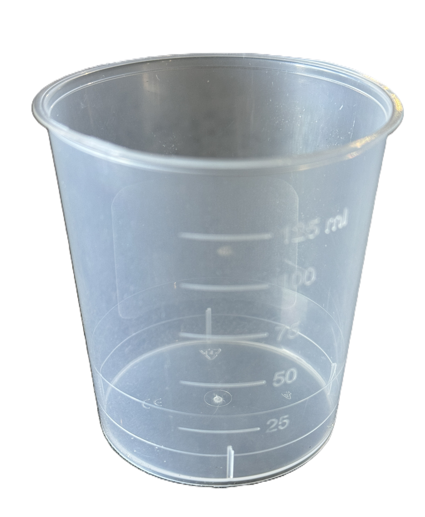 Measuring cup 125ml - transparent measuring cup - clear scale - reusable