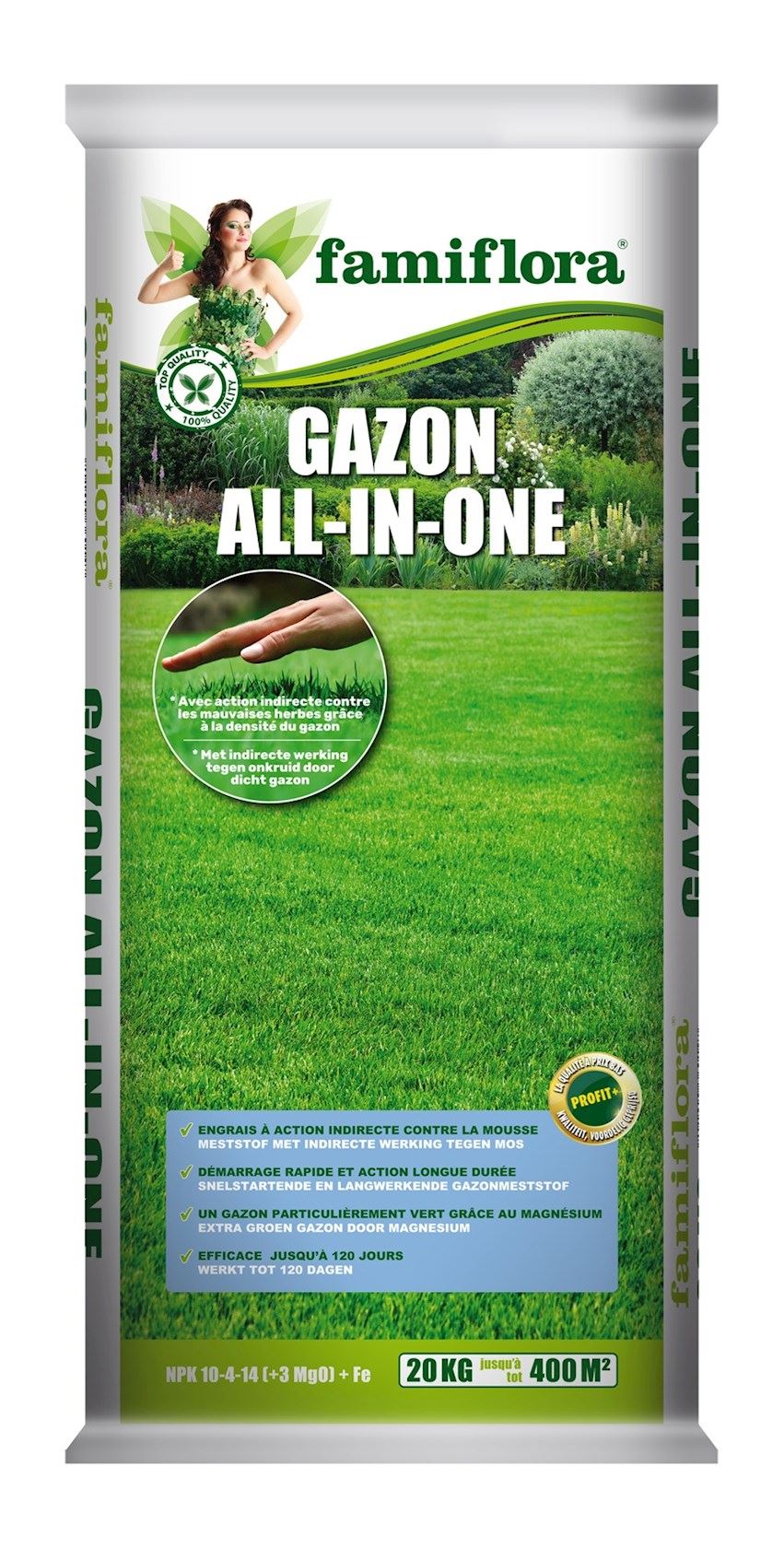 Famiflora gazonmeststof 20 kg voor 400m² - All-in-One