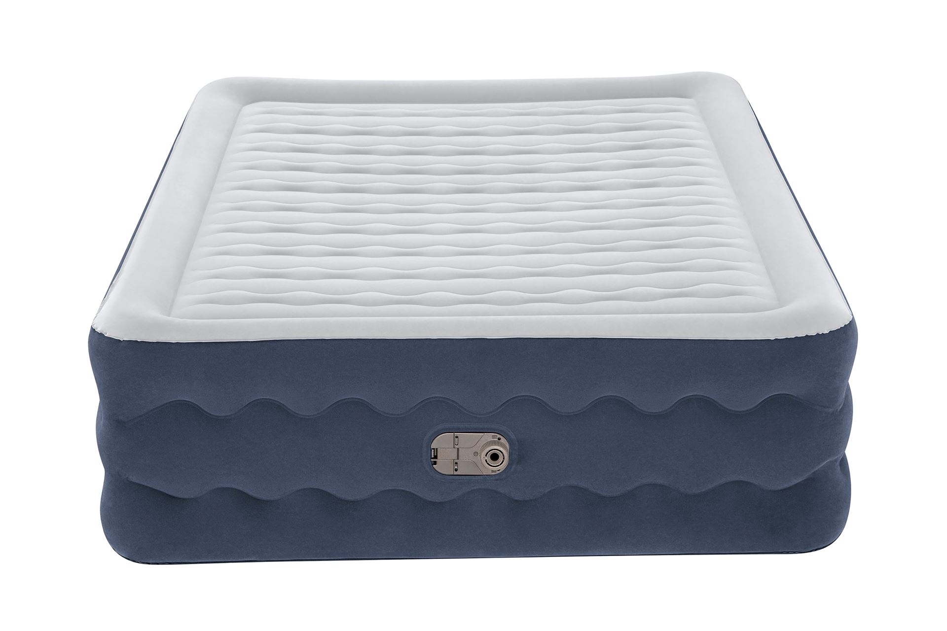 Bestway air bed 'Tritech Queen' - 203x152x51 cm - with side, built-in pump - Luxury design blue/white Bestway-2-03m-x-1-52m-x-51cm-Tritech-Truleisure-Air-Mattress-Queen-Built-in-AC-pump