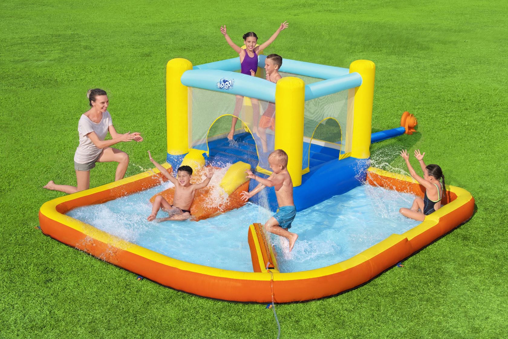 Bestway opblaasbaar waterpark H2OGO! Beach Bounce - L365 x B340 x H152 cm