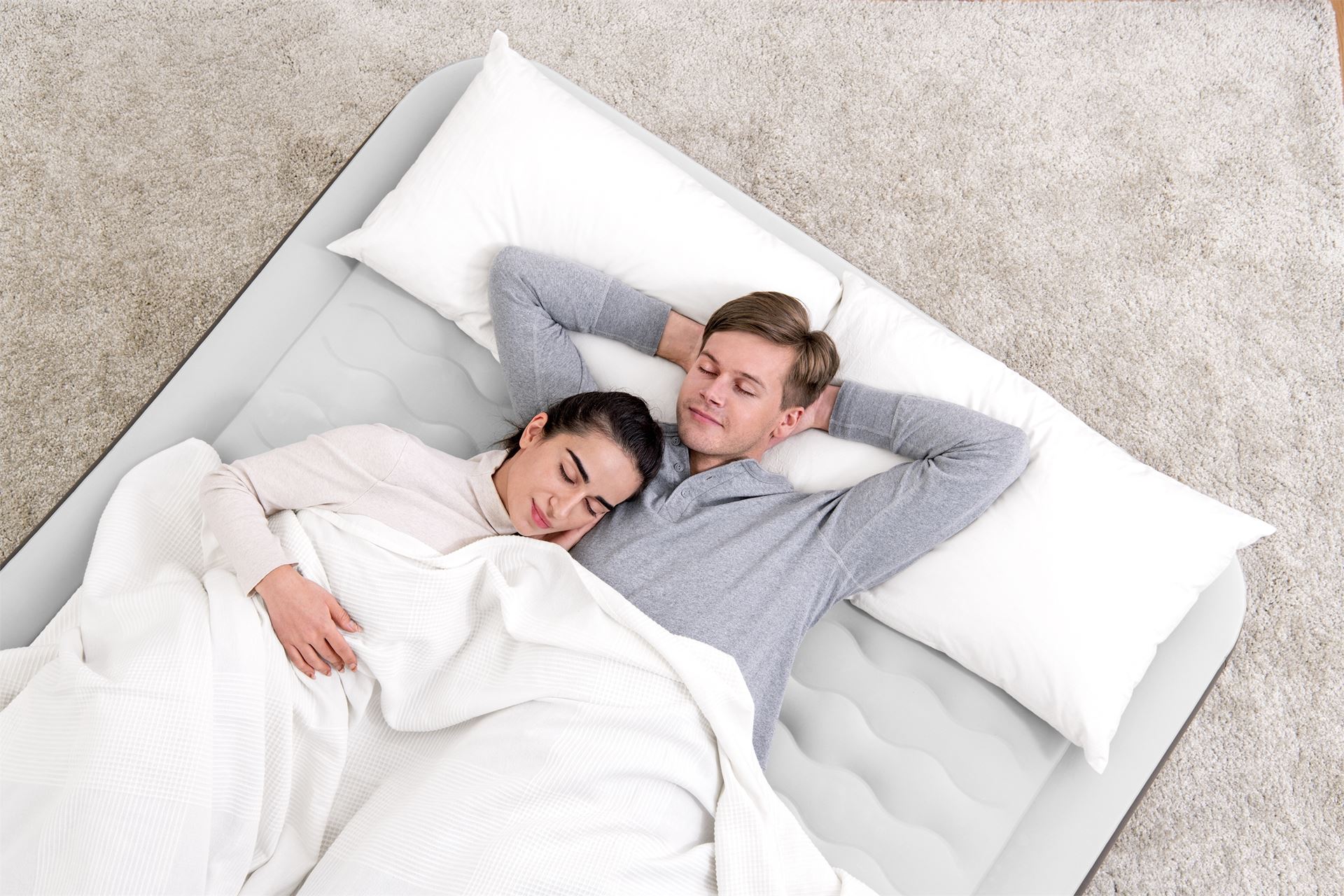 Bestway-2-03m-x-1-52m-x-46cm-Fortech-Air-Mattress-Queen-Built-in-AC-pump