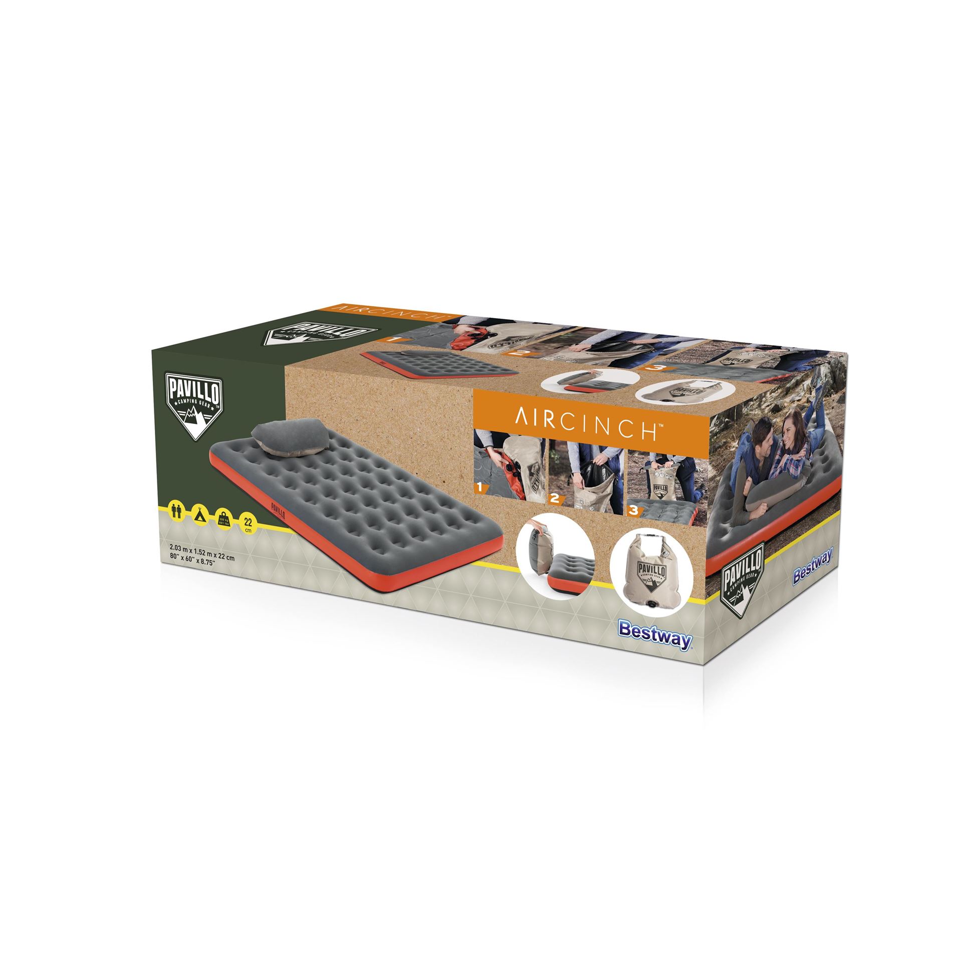Bestway-2-03m-x-1-52m-x-22cm-Roll-Relax-Air-Mattress-Queen