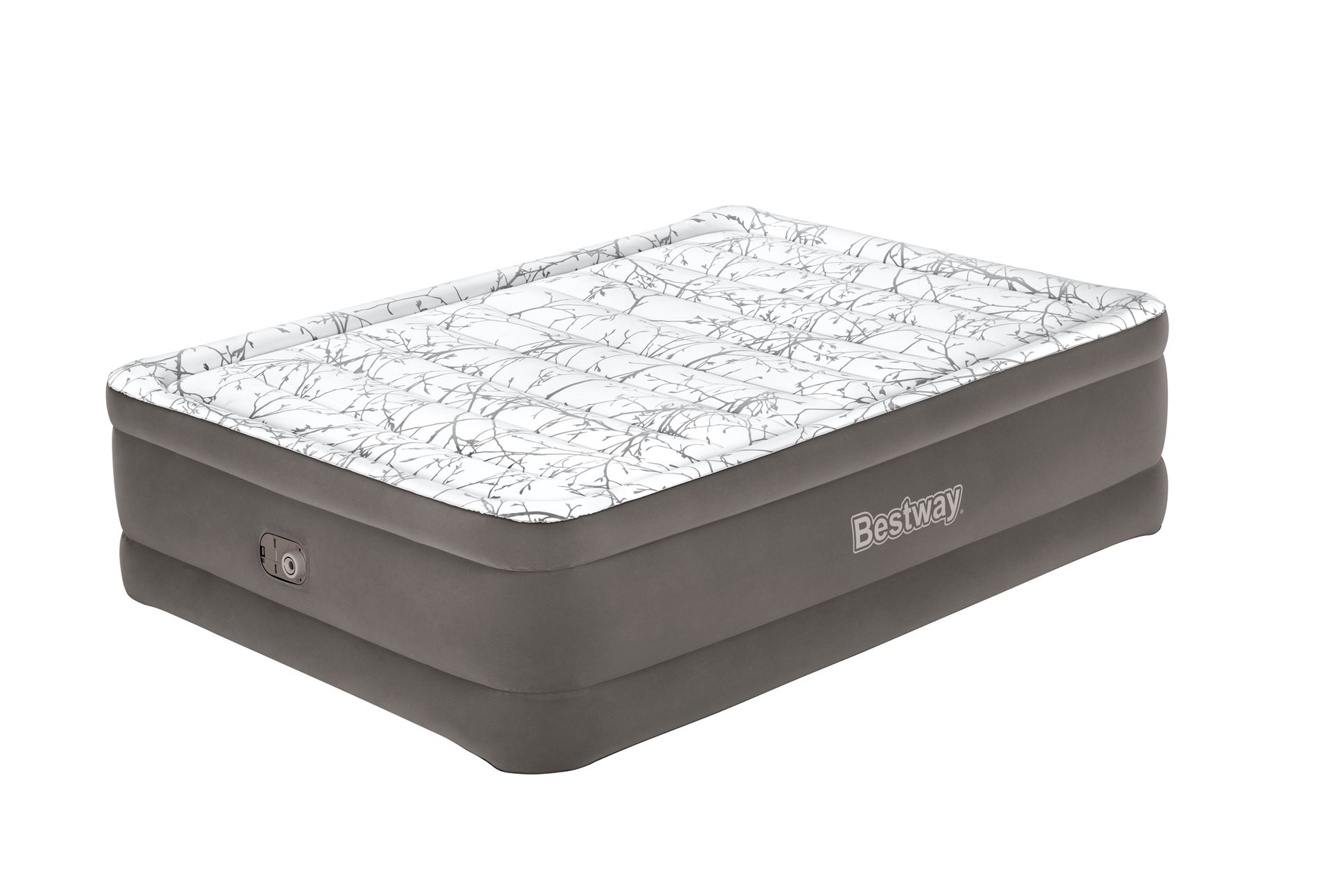 Bestway-2-03m-x-1-52m-x-56cm-Tritech-Fashion-Flock-Air-Mattress-Queen-Built-in-AC-Pump