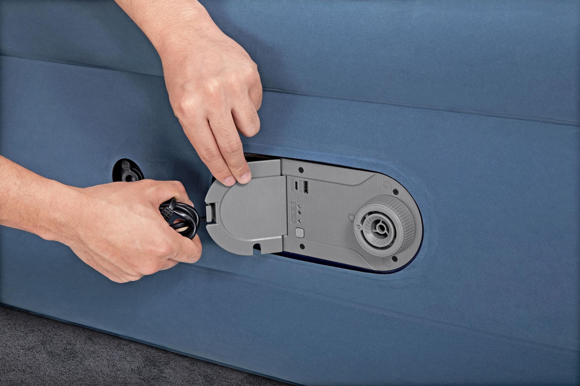 Bestway-2-03m-x-1-52m-x-46cm-AlwayzAire-Air-Mattress-Queen-Built-in-Dual-Pump