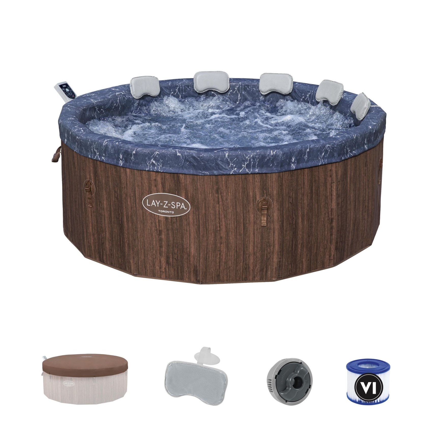 Lay-Z-Spa Toronto 7 people - 196x66cm - with built-in pump - ThermaCore UltraFit Smart AirJet