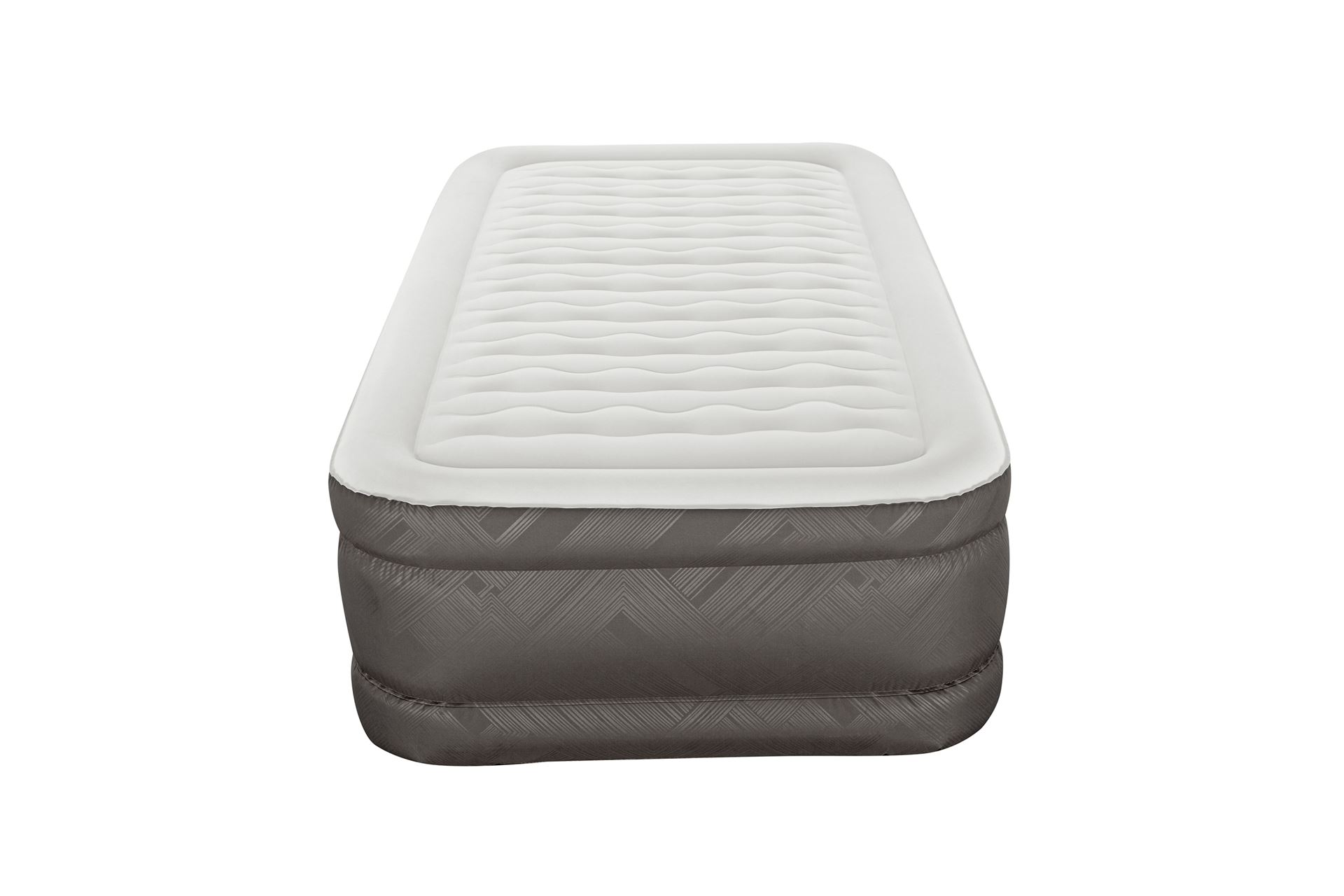 Bestway luchtbed 'Fortech Twin' - 191x97x46 cm - met ingebouwde pomp - bruin/grijs Bestway-1-91m-x-97cm-x-46cm-Fortech-Air-Mattress-Twin-Built-in-AC-pump