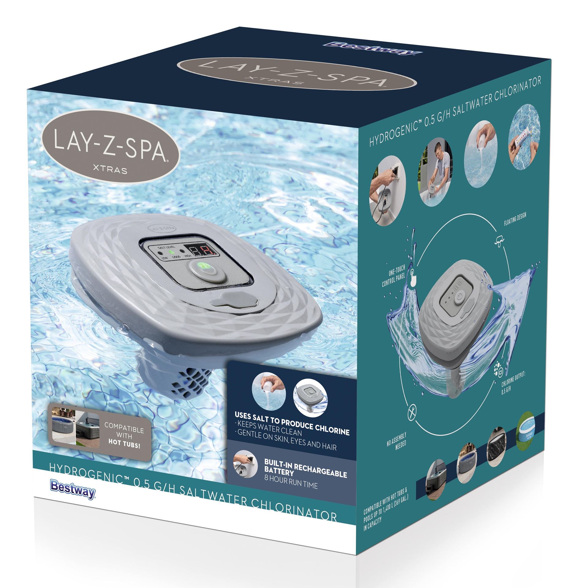 Lay-Z-Spa-Hydrogenic-0-5-g-h-Saltwater-Chlorinator