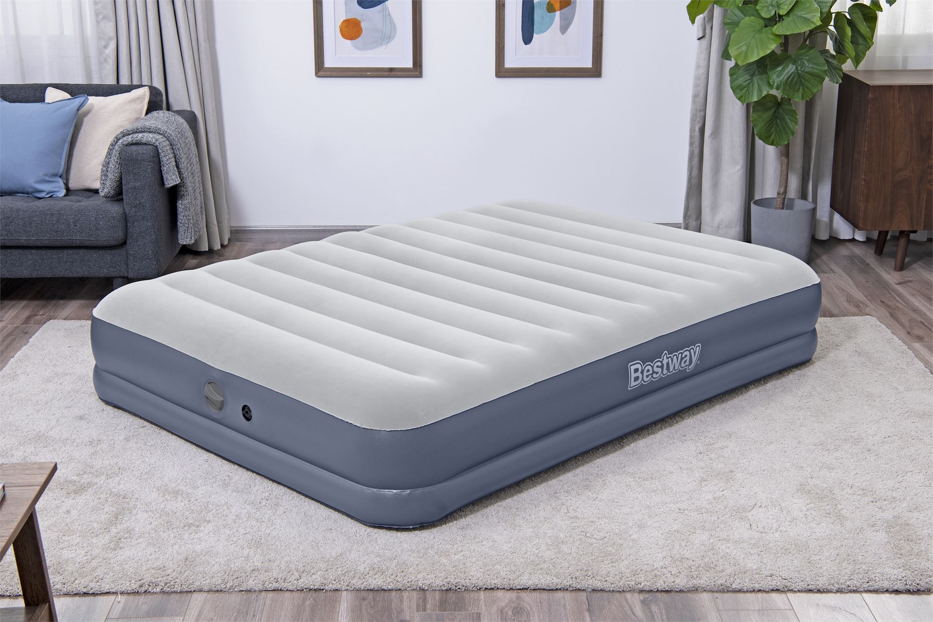 Bestway-2-03m-x-1-52m-x-36cm-Tritech-Air-Mattress-Queen-Built-in-Rechargeable-Pump