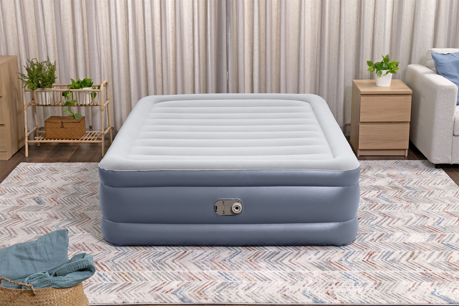 Bestway-2-03m-x-1-52m-x-51cm-Tritech-Air-Mattress-Queen-Built-in-AC-Pump